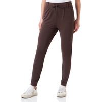 Only Damen Elegante Stoffhose | Poptrash Paperback Stretch Pants | Tunnelzug & Gürtelschlaufen ONLPOPTRASH, Farben:Braun, Größe:S / 32L