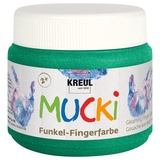 Kreul Mucki - Funkel-Fingerfarbe smaragd-grün, 150ml 23123