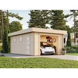 Palmako Einzelgarage Rasmus 4,20 x 5,98 m weiß lackiert