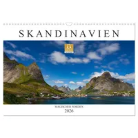 Calvendo Skandinavien: Magischer Norden (Wandkalender 2026 DIN A3 quer),