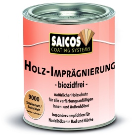 SAICOS Holzimprägnierung biozidfrei, farblos, Natürlicher Holzschutz für Innenbereiche, 750 ml - Dose