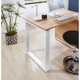 Germania GW-Lioni, weiß (weiß, navarra, eiche, nachbildung), Holzwerkstoff Metall, Holzwerkstoff, Metall, Arbeitsmöbel-Sets, Büromöbel-Set