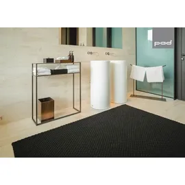 PAD Concept pad Outdoorteppich Uni 52 x 72 cm Polypropylen Schwarz