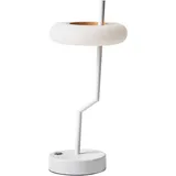Beliani Kabellose LED Tischlampe Weiß
