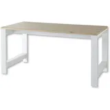 Stella Trading JASMIN Schreibtisch in Pinie hell, Artisan Eiche Optik - Bürotisch Computertisch mit großer Arbeitsfläche - Landhausstil Büromöbel Komplettset - 160 x 76 x 80 cm (B/H/T)