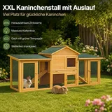 Kaninchenstall, Hasenstall, XXL mit Auslauf - Grün