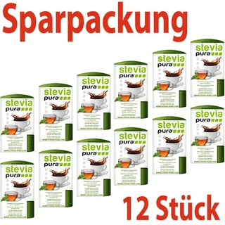 12x300 Premium Stevia Tabs Süßstofftabletten - zuckerfrei - im Spender