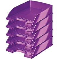 Leitz Briefkorb, A4, 5er Pack, Violett, WOW-Serie, 52263062