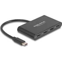 DeLock USB 3.2 Gen 2 Type-C Hub 4 x USB Type-C Bu. - Schwarz
