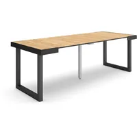SKRAUT HOME Ausziehbarertisch, 222x90x73cm, Für 10 Gäste, Massivholz Beine,