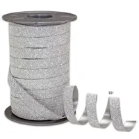 PATTBERG PRÄSENT Geschenkband POLY GLITTER Glitter silber 10,0 mm x 100,0 m