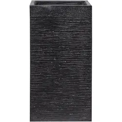 Blumentopf schwarz quadratisch 40 x 40 x 77 cm DION