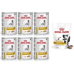 ROYAL CANIN Urinary S/O 6x410g + Royal Canin Urinary Treats Hundeleckerli 230g