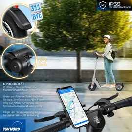 Kesser KESSER® E-Scooter mit Straßenzulassung 40km Reichweite Faltbarer Elektro 36V / 10 Ah Batterie Roller Belastung bis 120kg 450W Motor 10" Reifen LCD-Display und universelle Smartphonehalterung