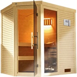 weka Sauna »Cubilis E .1«, inkl. Ofen und digitaler Steuerung, GTF, OS 7,5 KW beige