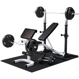 Gorilla Sports Hantelbank Weiß