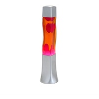 Licht-Erlebnisse Lavalampe BECKSTER, Tischleuchte Rot Orange 42 cm inkl. Leuchtmittel Retro Tischlampe bunt|grau|rot