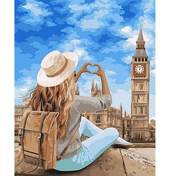 Malen nach Zahlen auf Leinwand "London", 40 x 50 cm