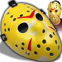 Retoo Jason Mask, Horror-Hockey-Maske für Halloween, Halloween-Kostüm, Jason Maske Cosplay Party Erwachsene, Maske Hockey Festival Maske Mann Frau Kinder, Horror Masken Freitag der 13 Eishockey Horror