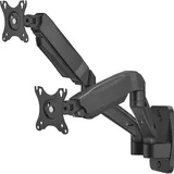 Maclean Brackets Maclean Wandhalterung für zwei Monitore 17–32" 9kg max, mechanische Feder MC-988 | Schwarz