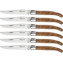 Laguiole Jean Dubost Steakmesser Olivenholz 6 tlg.
