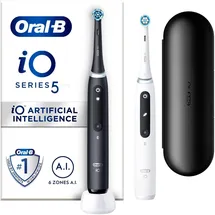 Oral-B iO Series 5 Duo schwarz/weiß + 2. Handstück + Reiseetui