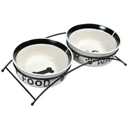 TRIXIE Napf-Set Keramik Metall 2 x 600 ml