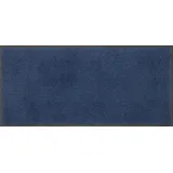 Wash+Dry Fußmatte, Navy 35x75cm, innen und außen, waschbar, blau