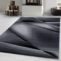 Carpetsale24 Teppich Wohnzimmer Abstrakt Design Schwarz und Grau 80 x 150 cm Läufer - Modern Kurzflor Teppich Schlafzimmer Pflegeleicht und Weich - Waschbarer Teppich für Küche Esszimmer Jugendzimmer