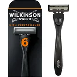 Wilkinson Sword 6 High-Performance Rasierer für Männer, 6 diamantbeschichtete Klingen, Rasierer + 1 Klinge