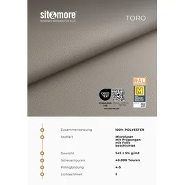 sit&more Wohnlandschaft Kunstleder U-Form 320 cm Beige
