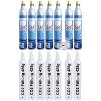 CAGO 7 x CO2-Zylinder 425 g 60l Sprudel-Wasser - Kohlensäure für Soda-Stream Wasser-Maxx