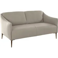 W.SCHILLIG 2-Sitzer sally Design-Sofa, Loungsofa, bequem, schmale Armlehnen, Breite 154cm, mit Metallfüßen in Bronze pulverbeschichtet, Breite 154 cm grau