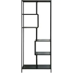 SVITA KELA Metallregal 6 Ebenen Küchenregal Badregal Industrial Style Schwarz