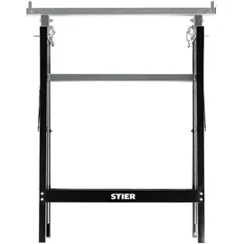 Stier Arbeitsbock Stahl 82 - 130 cm schwarz