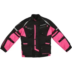 Modeka Tourex II Kids Kinder-Motorradjacke - schwarz-pink - 140