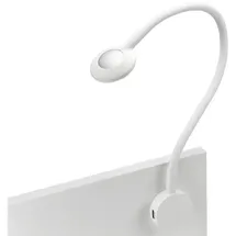 SO-Tech Junker Lighting LED Bettleuchte Leseleuchte LUCE Weiß mit Flexiblem Leuchtenarm, 2x USB Anschlüssen und Touchsensor