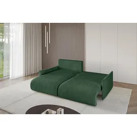 altdecor Ecksofa Cord 2-Sitzer Grün