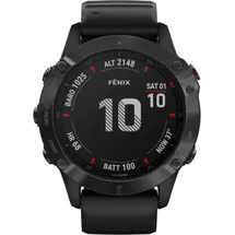 Garmin fenix 6 Pro schwarz mit schwarzem Armband