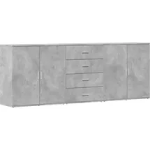 vidaXL Sideboards 3 Stk. Betongrau Holzwerkstoff