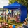 Relaxdays Pavillon-Seitenteile 2 Stück 2,90 x 1,90 x 0,50 m Blau