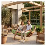 bv-vertrieb Schaukelsessel Doppel-Schaukelsessel Gestell Lärche Hängesessel in- und outdoor, Gestell aus Lärche