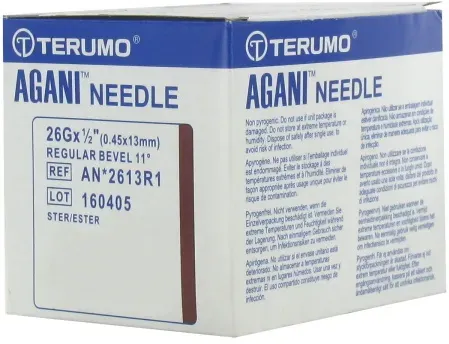Terumo Agani Nadel 26G 1⁄2 Rb Braun 100 Stück