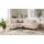 sit&more Ecksofa SIT & MORE "Clio L-Form", beige (creme), B:254cm H:89cm T:190cm, Sofas, Ecksofa, wahlweise mit Bettfunktion und Bettkasten, inklusive Federkern