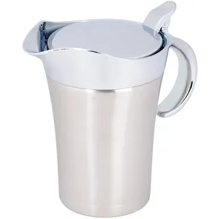 Sauciere, Doppelwandiger, Isolierter Soßenkrug und Steak-Soßentopf aus Edelstahl 304 mit Klappdeckel für Soße, Sahne, Soße, Salatdressing (Große 750 ml)