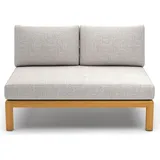 BEST Freizeitmöbel BEST 2-Sitzer Modul MATERA, Akazie / Kissen Sunproof (100 % Polypropylen) Hellgrau