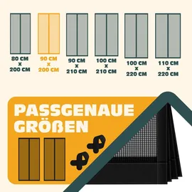 Kesser Magnet Fliegengitter Tür 90 x 200 cm Schwarz