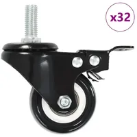 VidaXL Lenkrollen mit Bremsen 32 Stk. 50 mm