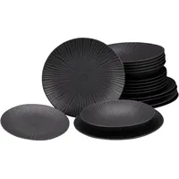 CreaTable Vesuvio Tafelservice 18-tlg. schwarz