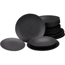 CreaTable Vesuvio Tafelservice 18-tlg. schwarz